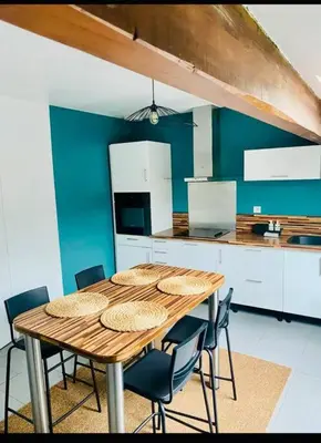 Cuisine ou kitchenette dans l'établissement Appartement cosy au cœur du vignoble - proche Épernay en Champagne