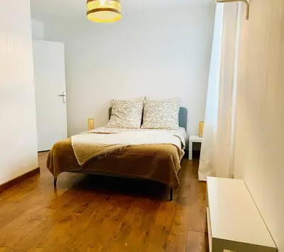 Un ou plusieurs lits dans un hébergement de l'établissement Appartement cosy au cœur du vignoble - proche Épernay en Champagne