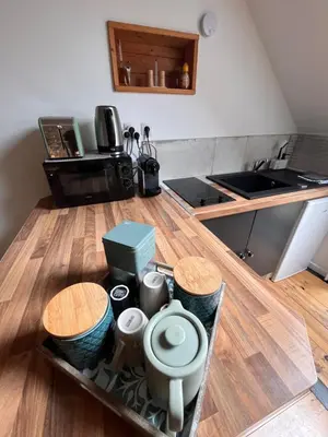 Cuisine ou kitchenette dans l'établissement Le nid d’Isa