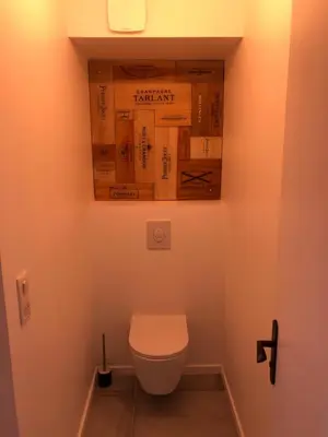 Salle de bains dans l'établissement Studio cosy vue cathédrale