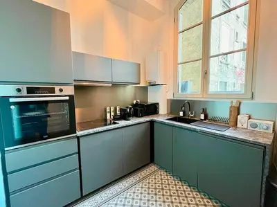 Cuisine ou kitchenette dans l'établissement Champagne des Anges - Proche Cathédrale de Reims