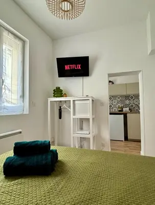 Télévision ou salle de divertissement dans l'établissement la parenthèse champenoise