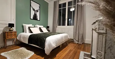 Un ou plusieurs lits dans un hébergement de l'établissement Appartement tout équipé - Centre-ville EPERNAY