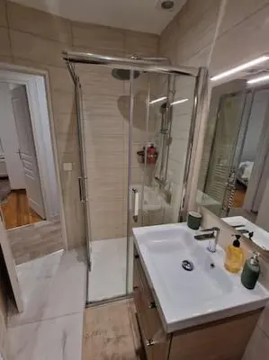 Salle de bains dans l'établissement appartement entier sur Reims - 4 Voyageurs