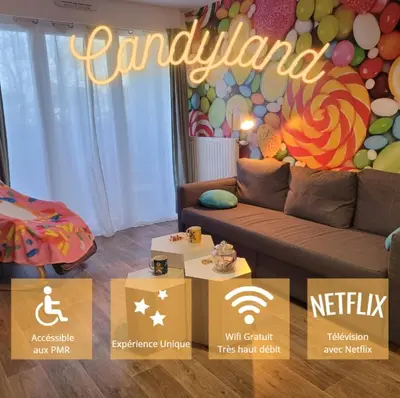 Plan de l'établissement Candyland-20min Disney-Famille