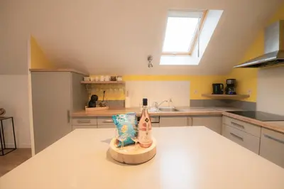 Cuisine ou kitchenette dans l'établissement Gîte les hauts de Verberie - appartement calme et lumineux