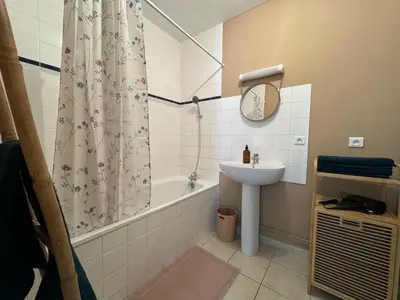 Salle de bains dans l'établissement Résidence des Berges en rdc et parking prive