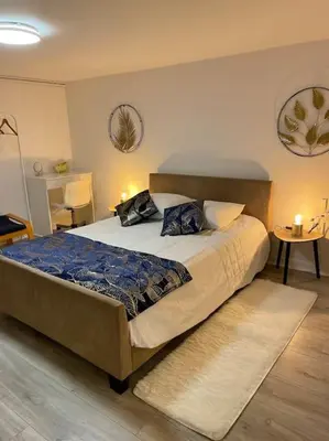 Un ou plusieurs lits dans un hébergement de l'établissement Chambre chez l'habitant à Vauxbuin