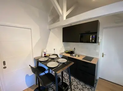 Cuisine ou kitchenette dans l'établissement Appartement - Le cocon Rémois