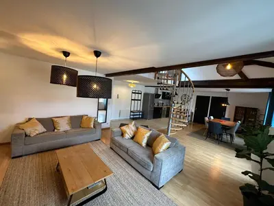 Coin salon dans l'établissement Champagne BNB - Le Duplex - Le Loft - L'Atelier - Le Cosy