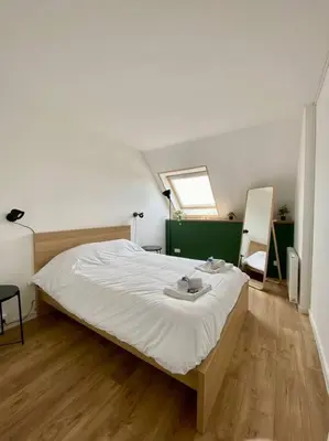 Un ou plusieurs lits dans un hébergement de l'établissement E centre ville professeur langevin spacieux cosy