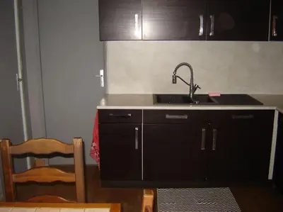 Cuisine ou kitchenette dans l'établissement appt 2 pièces près de Disney