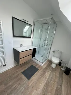Salle de bains dans l'établissement La grange