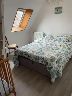 Un ou plusieurs lits dans un hébergement de l'établissement Appartement en centre ville pour 4 personnes