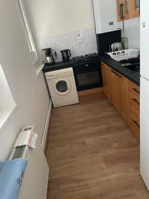 Cuisine ou kitchenette dans l'établissement Appartement en centre ville pour 4 personnes