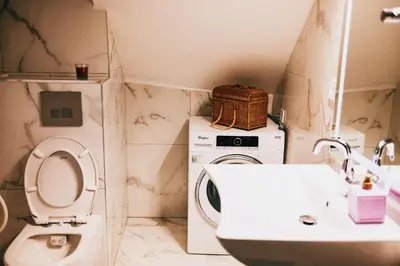 Salle de bains dans l'établissement L'Alouette - Appartement 60m2 PMR