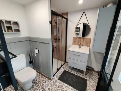 Salle de bains dans l'établissement La petite Flânerie