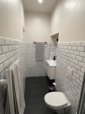 Salle de bains dans l'établissement Le Bubble
