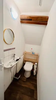 Salle de bains dans l'établissement Logement cosy et confortable.