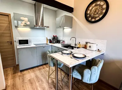 Cuisine ou kitchenette dans l'établissement L'Echappée compiègnoise