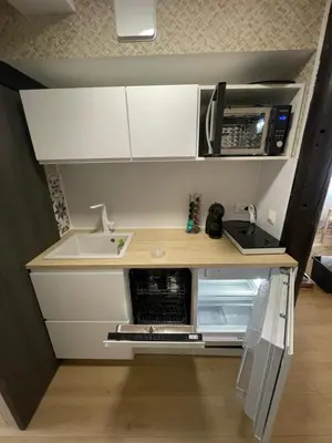 Cuisine ou kitchenette dans l'établissement Bmco cottage