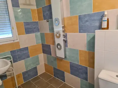 Salle de bains dans l'établissement Chez Jaja et Phiphi