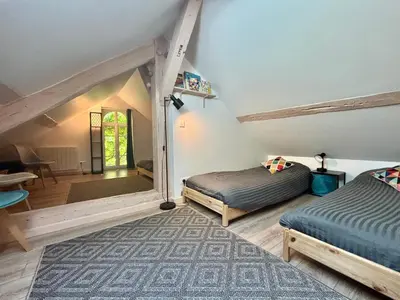 Un ou plusieurs lits dans un hébergement de l'établissement Quiet Cottage Disneyland Paris - Rentaway BnB
