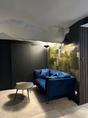 Coin salon dans l'établissement Studio luxe dans le vignoble