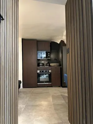 Cuisine ou kitchenette dans l'établissement Studio luxe dans le vignoble