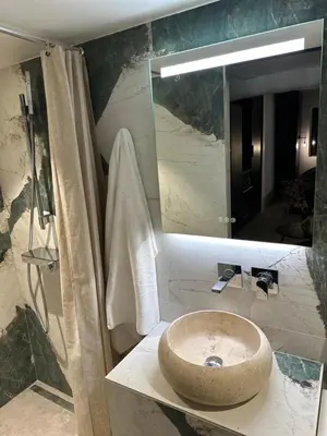 Salle de bains dans l'établissement Studio luxe dans le vignoble