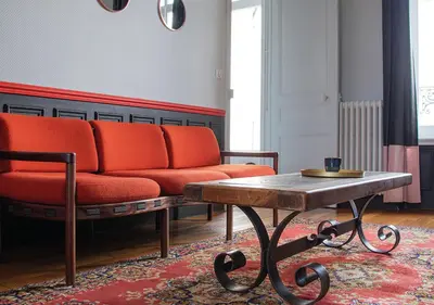 Coin salon dans l'établissement Appartement de Charme - Reims Centre - Quartier du Boulingrin - Gare