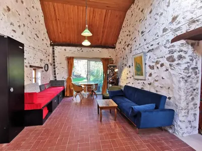 Coin salon dans l'établissement Nature, rivière et calme (A 25 min de Disneyland)