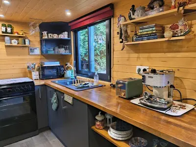Cuisine ou kitchenette dans l'établissement Tiny somniflore
