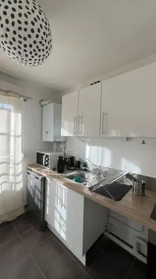 Cuisine ou kitchenette dans l'établissement Le Nid Champenois