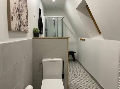 Salle de bains dans l'établissement Bel appartement 2 chambres