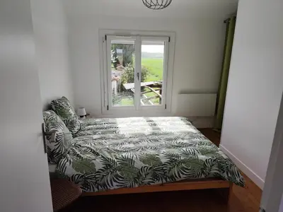 Un ou plusieurs lits dans un hébergement de l'établissement Appartement 6 personnes au calme à 25minutes de disney