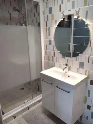 Salle de bains dans l'établissement Gîte LE LOFT chez Judith et Neiges