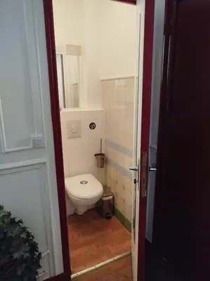 Salle de bains dans l'établissement La studette de Vesle