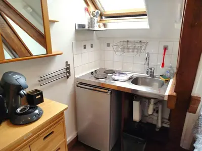 Cuisine ou kitchenette dans l'établissement Studette Vesle 3