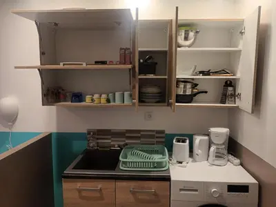 Cuisine ou kitchenette dans l'établissement Le Sigiriya
