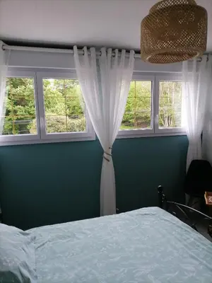 Un ou plusieurs lits dans un hébergement de l'établissement Chez Fabiola et Alain