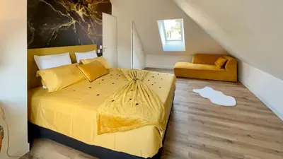 Un ou plusieurs lits dans un hébergement de l'établissement Halte à la Tour Balhan Château Thierry