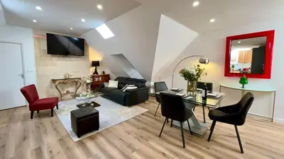 Coin salon dans l'établissement Halte à la Tour Balhan Château Thierry