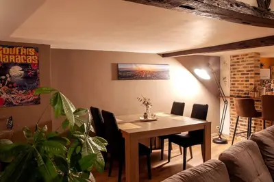 Coin salon dans l'établissement Duplex atypique dans la cité médiévale