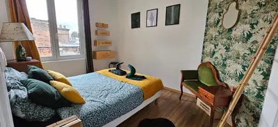Un ou plusieurs lits dans un hébergement de l'établissement Beautiful appartement with perfect location