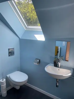 Salle de bains dans l'établissement Maison a 3 minutes de soissons