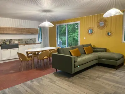 Cuisine ou kitchenette dans l'établissement l'hirondelle