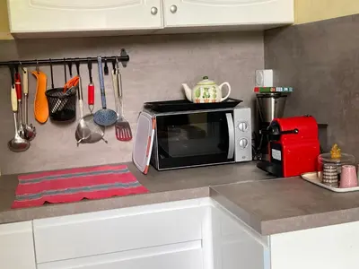 Cuisine ou kitchenette dans l'établissement Domaine de la Renardière - Gite et Chambre d'hôtes à la Veuve