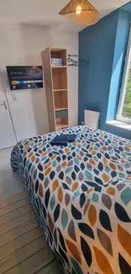 Un ou plusieurs lits dans un hébergement de l'établissement New appartement nature cœur de ville