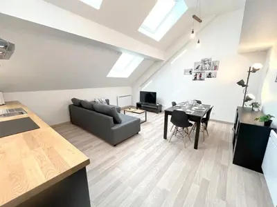 Coin salon dans l'établissement Cœur des Moissons, Centre Ville avec Parking Privé